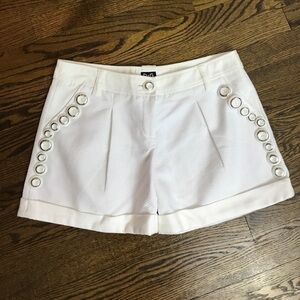 Dolce and Gabbana button detail White shorts
